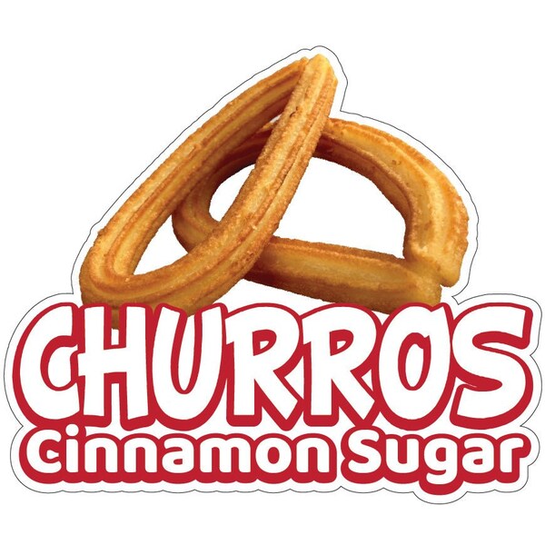 Signmission Churros Cinnamon Sugar Concession Stand Food Truck Sticker, 8" x 4.5", D-DC-8 Churros Cinnamon Sugar D-DC-8 Churros Cinnamon Sugar19 - main